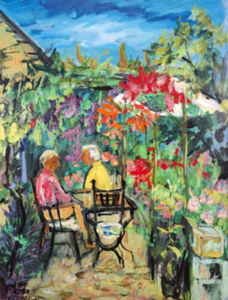 Acryl schilderij, Maya Wildevuur, Autun, 2007